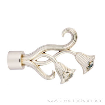 Morning glory shape hardware curtain rod